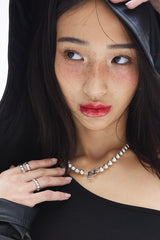 N LOGO BALL NECKLACE