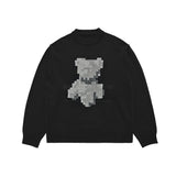 24FW ピクセルベアアートワークニット ブラック