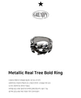 Surgical)Metallic Real Tree Bold Ring