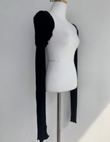 Planet Frill Bolero Cardigan (black)