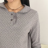 Sotten Mini Dot Frill Collar T-Shirt