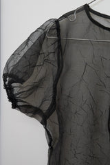Organza Puff Top (Black)