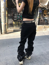 Cyber Black Zip Pants