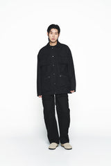 25SS OVRERSIZE FOUR POCKET WORK JACKET BLACK