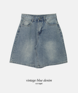 New Bermuda Wide Denim Shorts (4color)