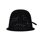 VZ Long Label Punching Knit Bucket Hat / Black