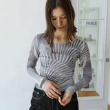 ファンプリントストレッチロングスリーブTシャツ