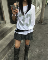 チェックバルーンスカート