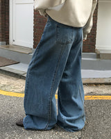 [ORIGINAL] クローコントラストワイドデニムパンツ