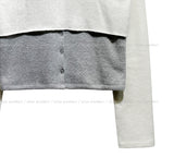 Linz Two-Tone Layered Knit Cardigan