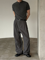 Slim fit mock neck half zip up(4color)