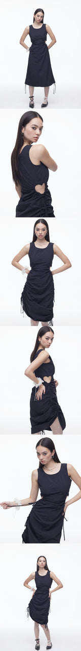 Nylon Heart String Dress (BK)