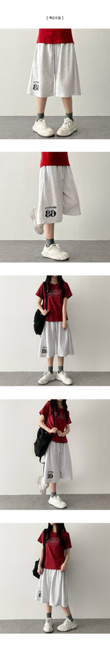 E. Roe Number Banded Wide Training Bermuda Shorts