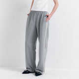 Lace Lining Track Pants_Melange Gray