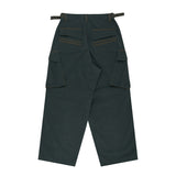 Peach Cotton Cargo Pants - Charcoal