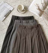 Berina brushed pleated long skirt
