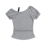 Roselyn Buckle Strap Graphic Top