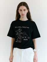 COOL FRIENDS PUPPY T-SHIRT BLACK