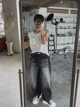Zed Cat Balloon Denim Pants