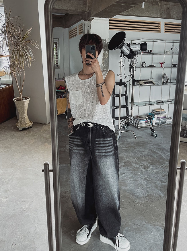 Zed Cat Balloon Denim Pants