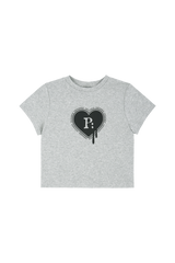 Melange P:HEART crop t-shirts