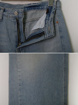 MR Washed Denim Wide Pants