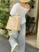 Butter Club BRIOCHE Canvas Tote Bag Zipper 16 Inch Laptop Multi Colours
