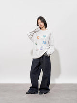 FMACM Checkered Spliced Bare Denim Trousers