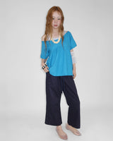 STEP BUTTON CROPPED PANTS