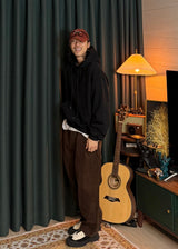 Semi-cropped hoodie 5COLOR
