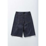 Raw denim bermuda shorts