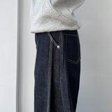 Linear Stitch Wide Denim