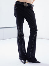 Emoha decay urban punk slim fit versatile ホットガールリベットジーンズ