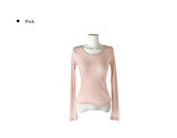 Todu Round See-through Long Sleeve T-Shirt