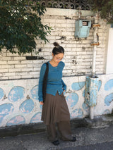 Vermel pleated skirt pants (2color)