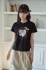 26SS★ ミユキャットクロップ半袖Tシャツ