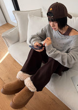 フォルドダウンシープスキンブーツ