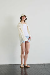 LUMINOUS OVERSIZED SHIRT / BEIGE