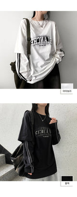 Resse Line Layered Long Sleeve T-Shirt