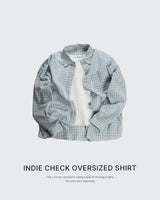 [ORIGINAL] Indie check oversized shirt