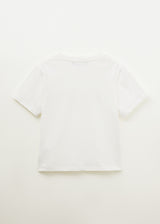 スキャニードニードルワーククロッピードTシャツ (White)