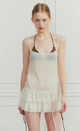 MERMAID MINI DRESS cream