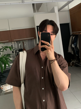Cool Basic Semi-Over Short Sleeve Shirt