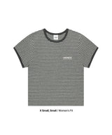 ベーシックロゴストライプリンガーTシャツ