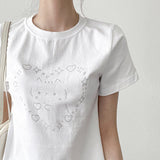 ラブリーキャット 🩷 絵文字半袖Tシャツ (3 colors)
