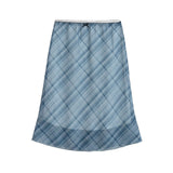 Check & Dot Mix A-Line Skirt 233114720