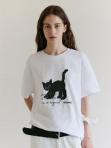 ROLA CAT FRIENDS LOOSE FIT T-SHIRT WHITE