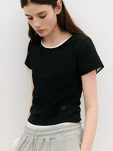 NUBASIC ラウンドネック Tシャツ ブラック