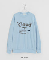 [unisex] スコムレタリングオーバースウェットシャツ