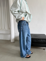 regular fit denim pants